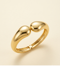 Gold Dome Open Cuff Bangle for Women
