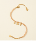 Crystal Bead Heart Charm Bracelet