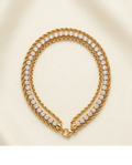 Double Chain Crystal Tennis Bracelet