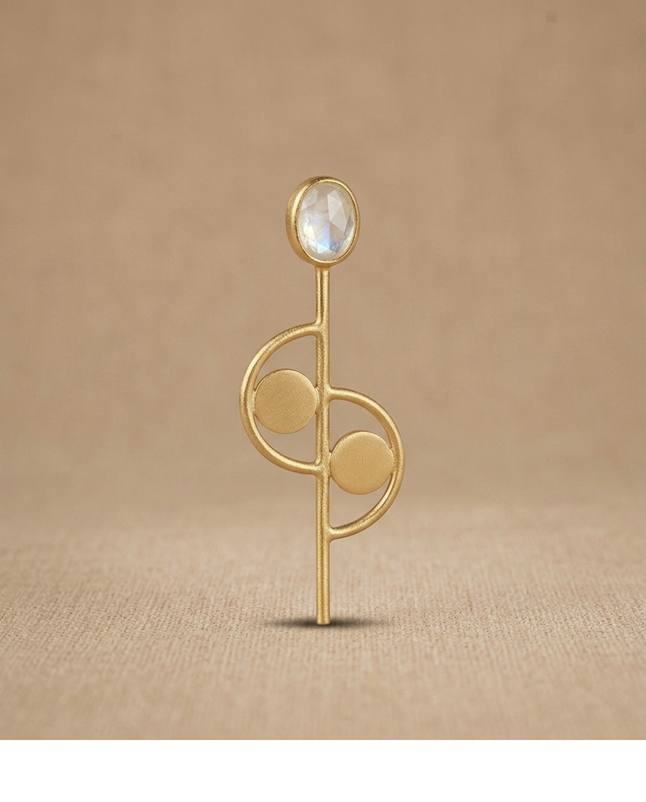 Geometric Mother of Pearl Gold Earrings for Women