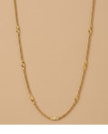 Golden Geometric Bar Station Necklace for Women