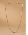 Golden Geometric Box Chain Necklace for Women