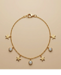 Celestial Star Charm Station Necklace