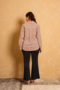 Earthen Stripe Harmony Cotton Shirt
