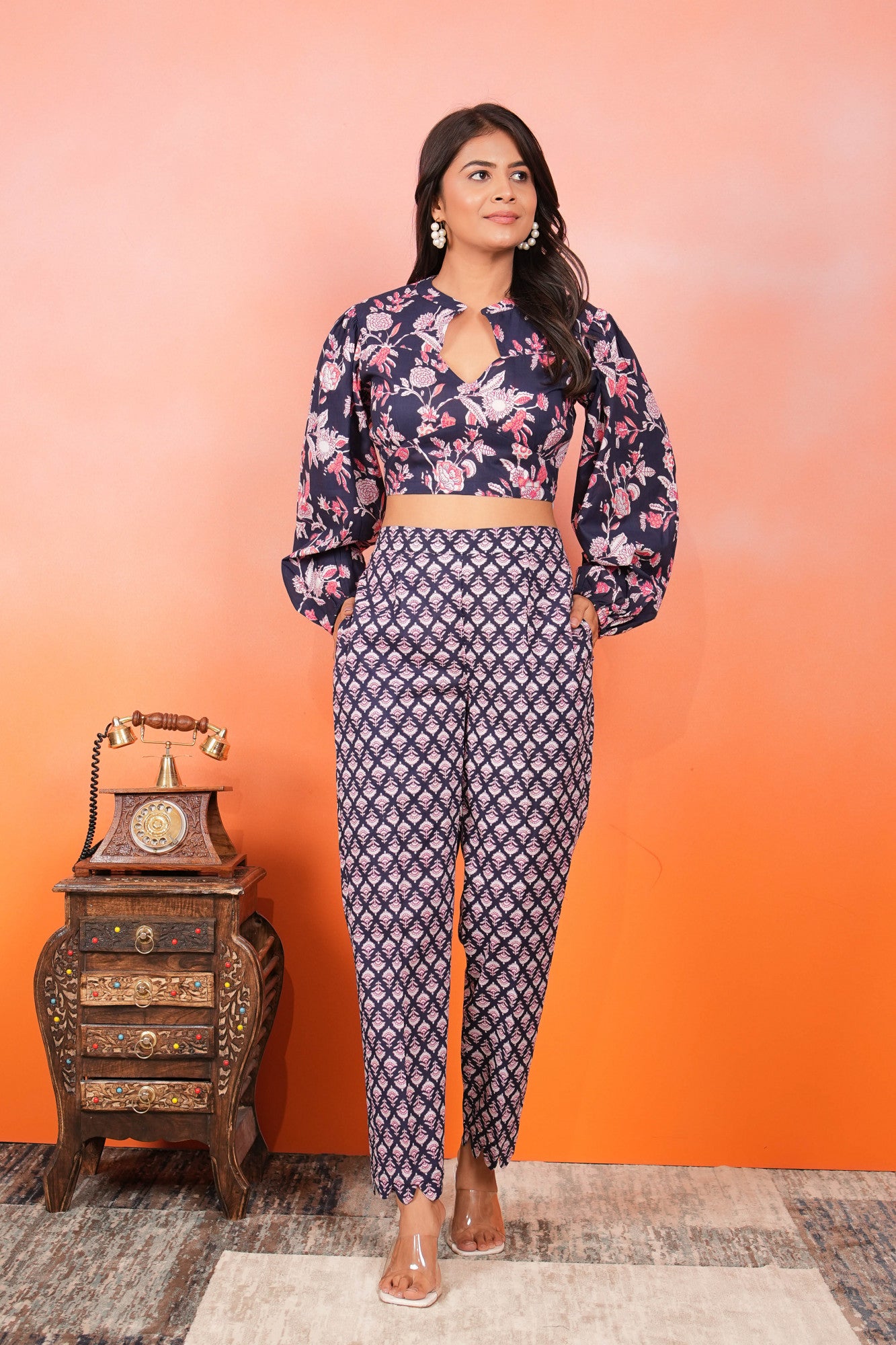 Midnight Blossom Co-ord Set
