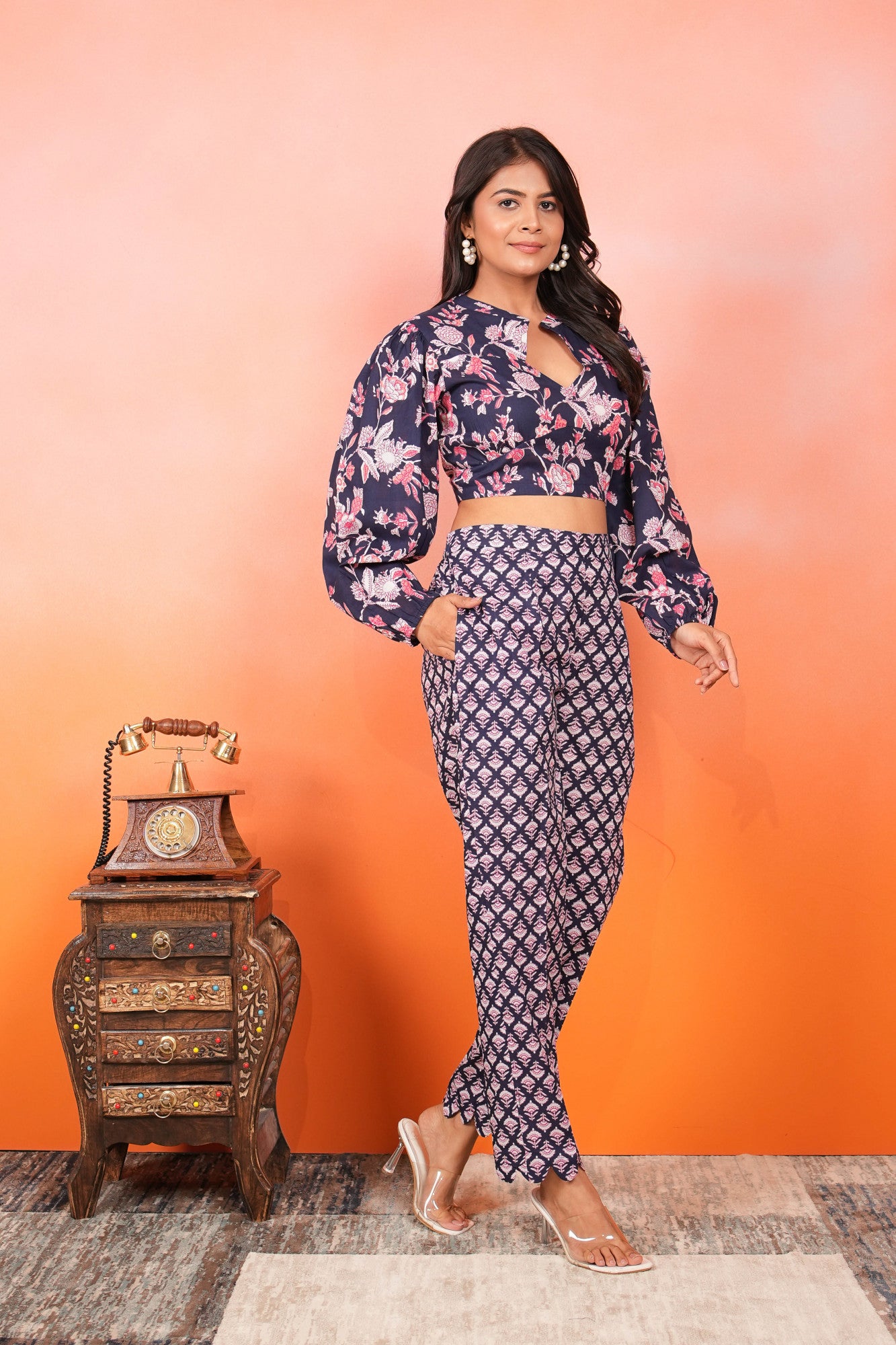 Midnight Blossom Co-ord Set