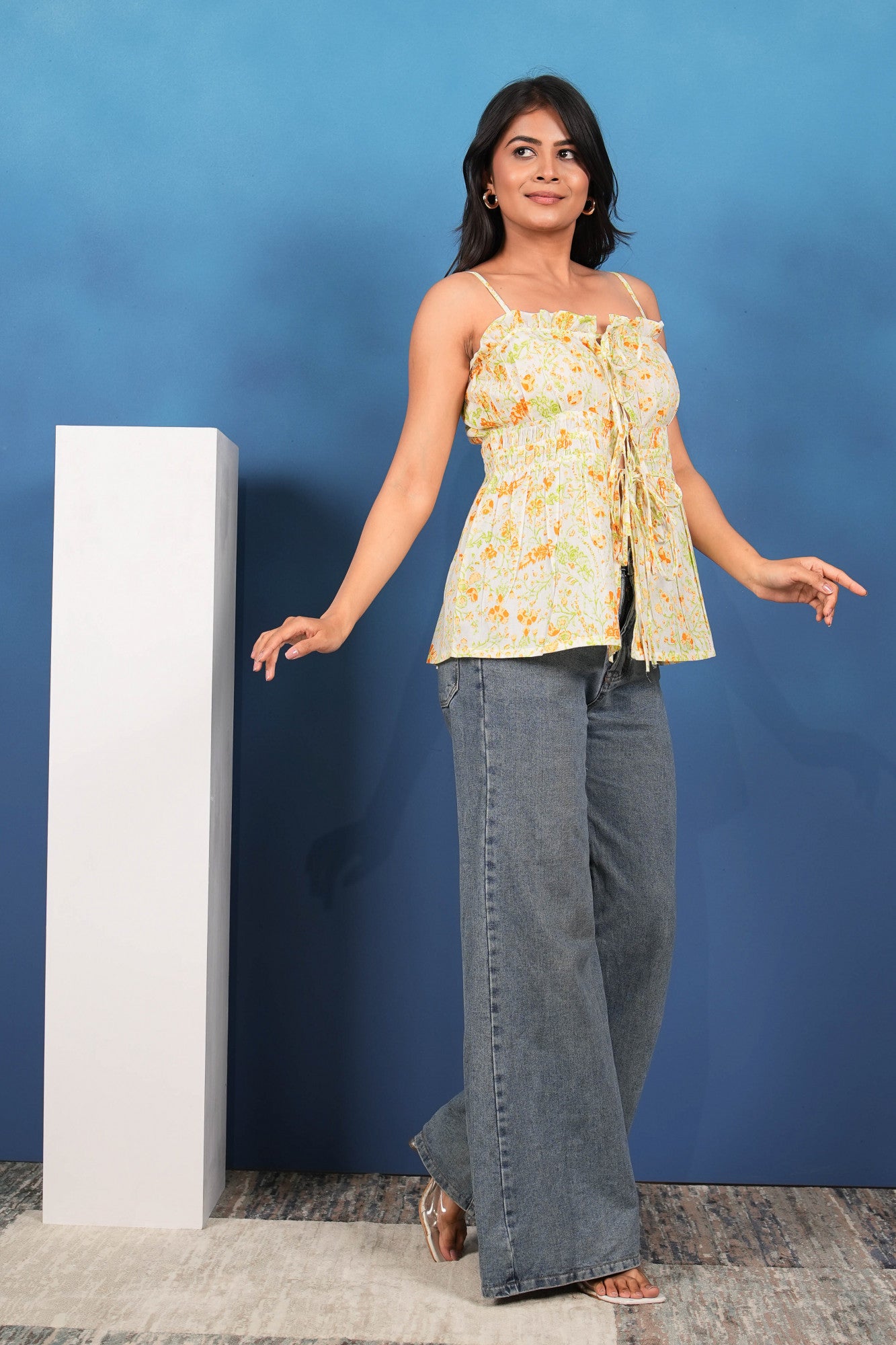 Sunburst Charm Drawstring Top