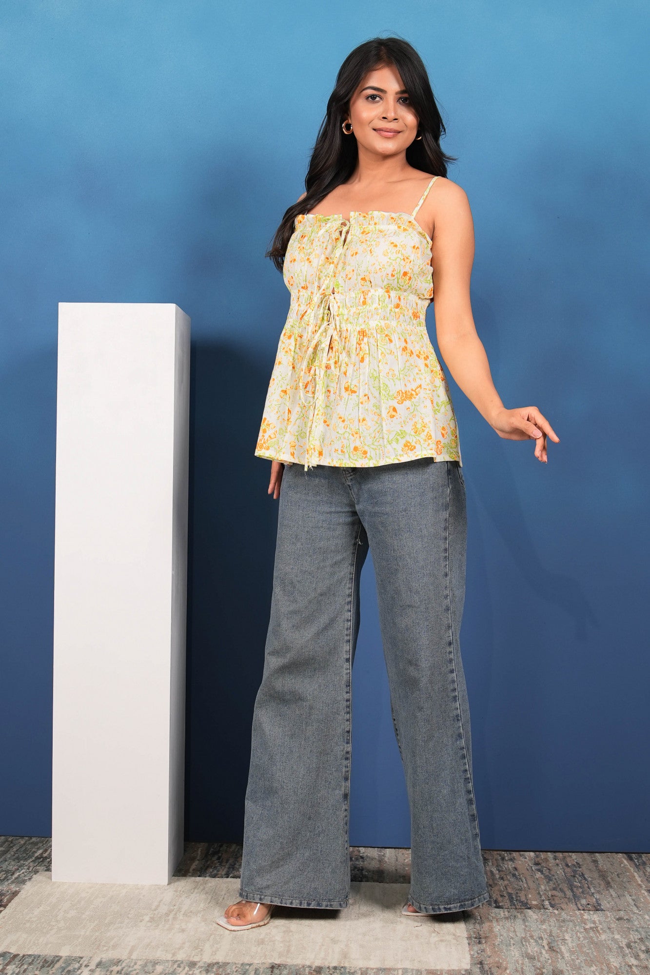 Sunburst Charm Drawstring Top