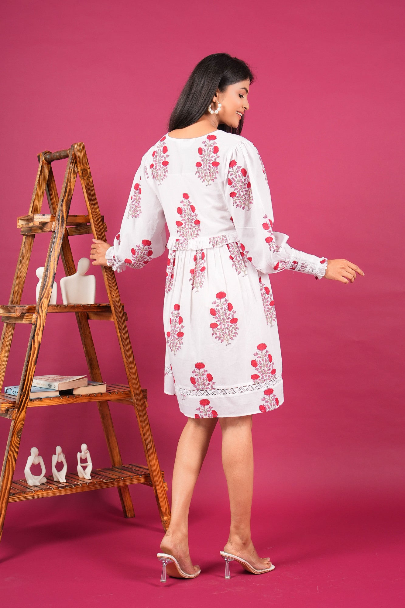 Gulaabo Garden Handblock Floral Dress