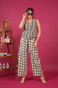 Tangled in Checks Handblock Printed Co-ord Set