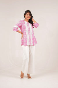Gulabo Grace Pintuck Floral Printed Full Sleeve Top
