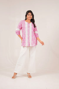 Gulabo Grace Pintuck Floral Printed Full Sleeve Top