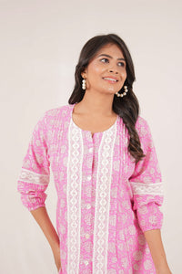 Gulabo Grace Pintuck Floral Printed Full Sleeve Top