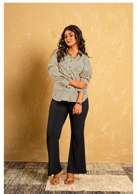 Desert Mirage Zigzag  Handblock Shirt