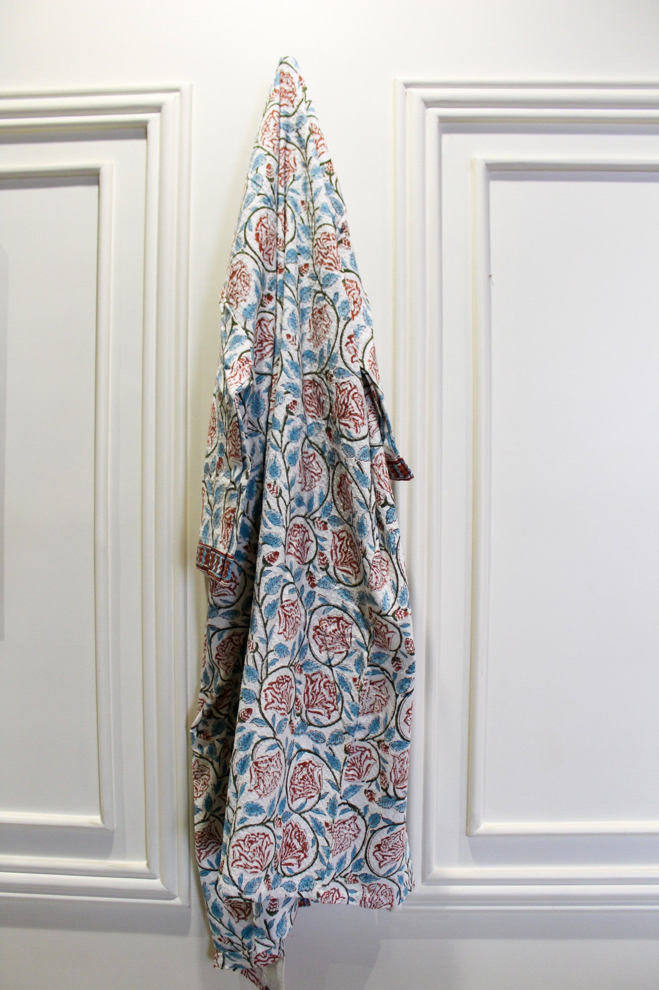 Vintage Rose Garden Cotton Bathrobe