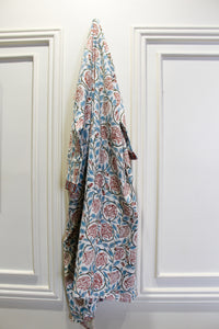 Vintage Rose Garden Cotton Bathrobe