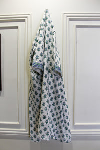 Blue Blossom Cotton Bathrobe