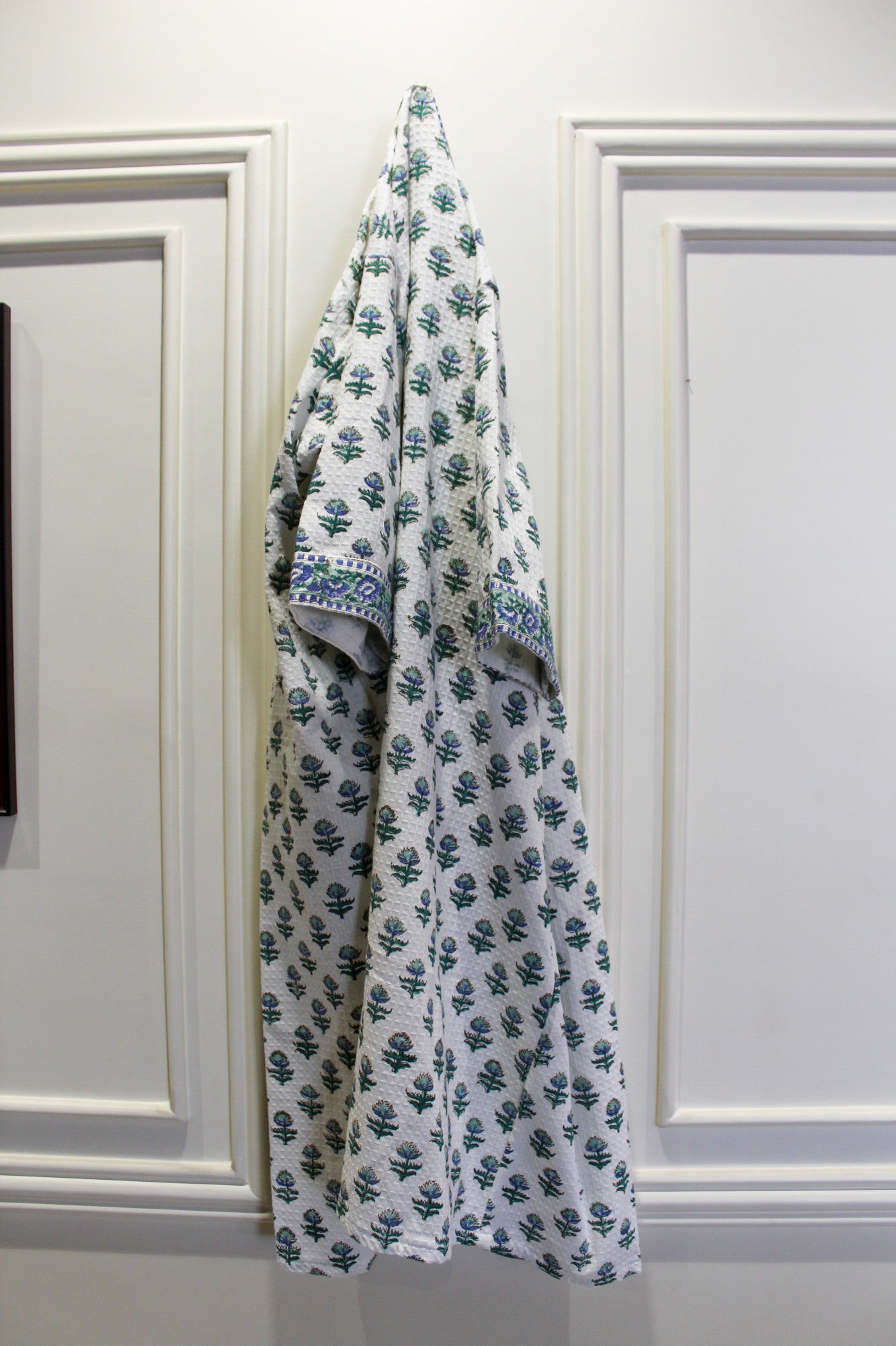 Blue Blossom Cotton Bathrobe