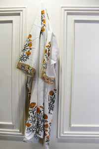 Golden Marigold Cotton Bathrobe