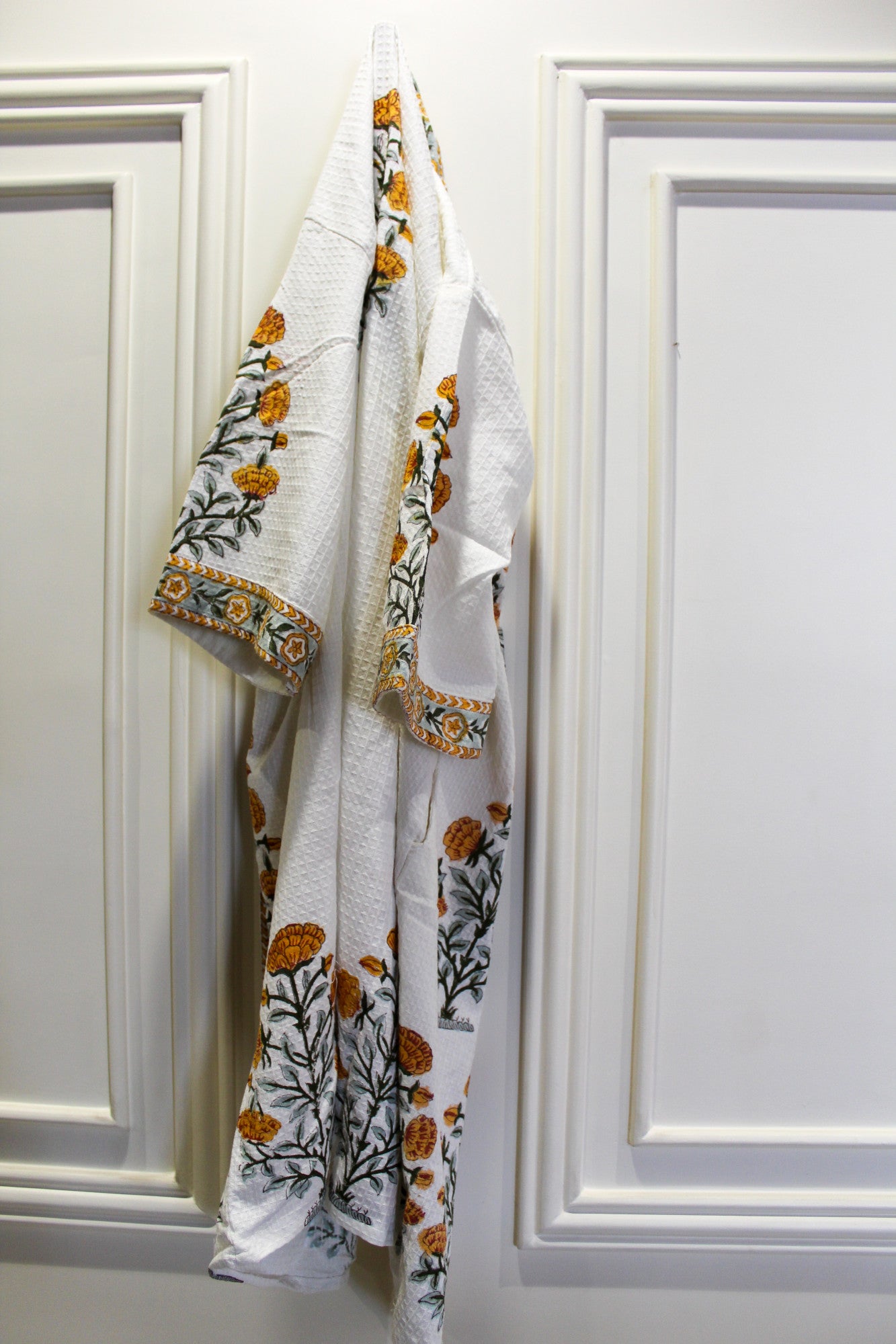 Golden Marigold Cotton Bathrobe