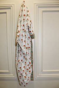 Sunset Bloom  Cotton Bathrobe