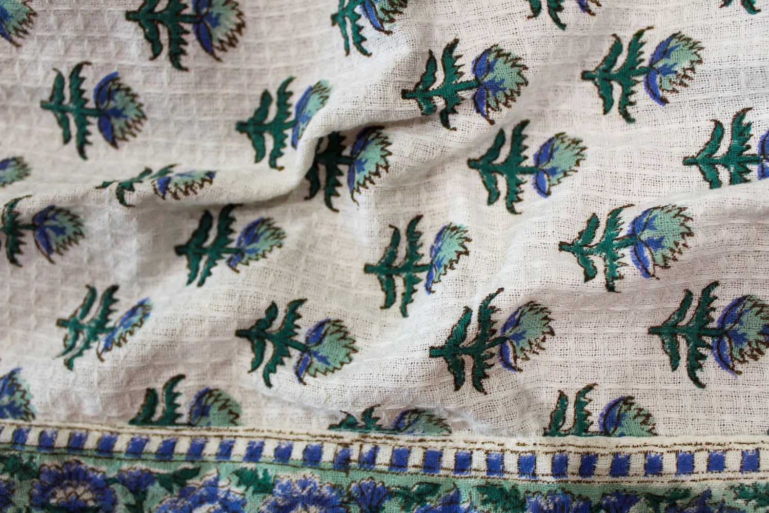 Blue Blossom Cotton Bathrobe