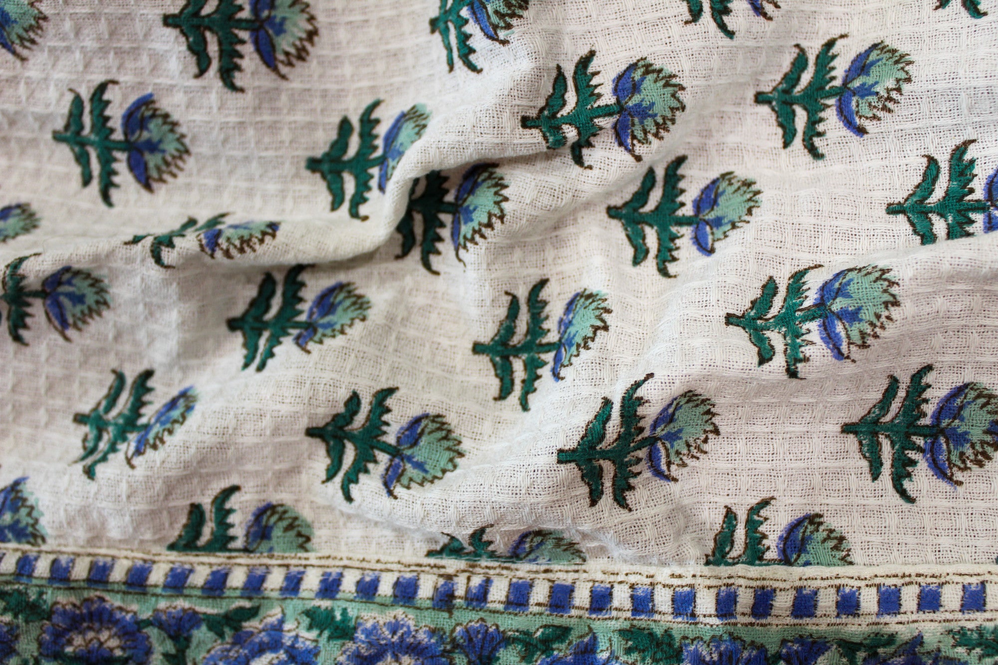 Blue Blossom Cotton Bathrobe