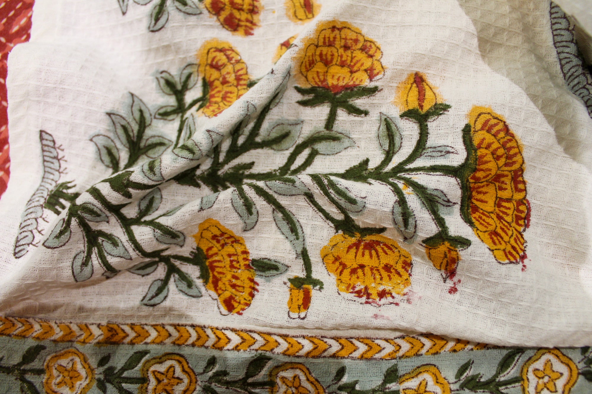 Golden Marigold Cotton Bathrobe