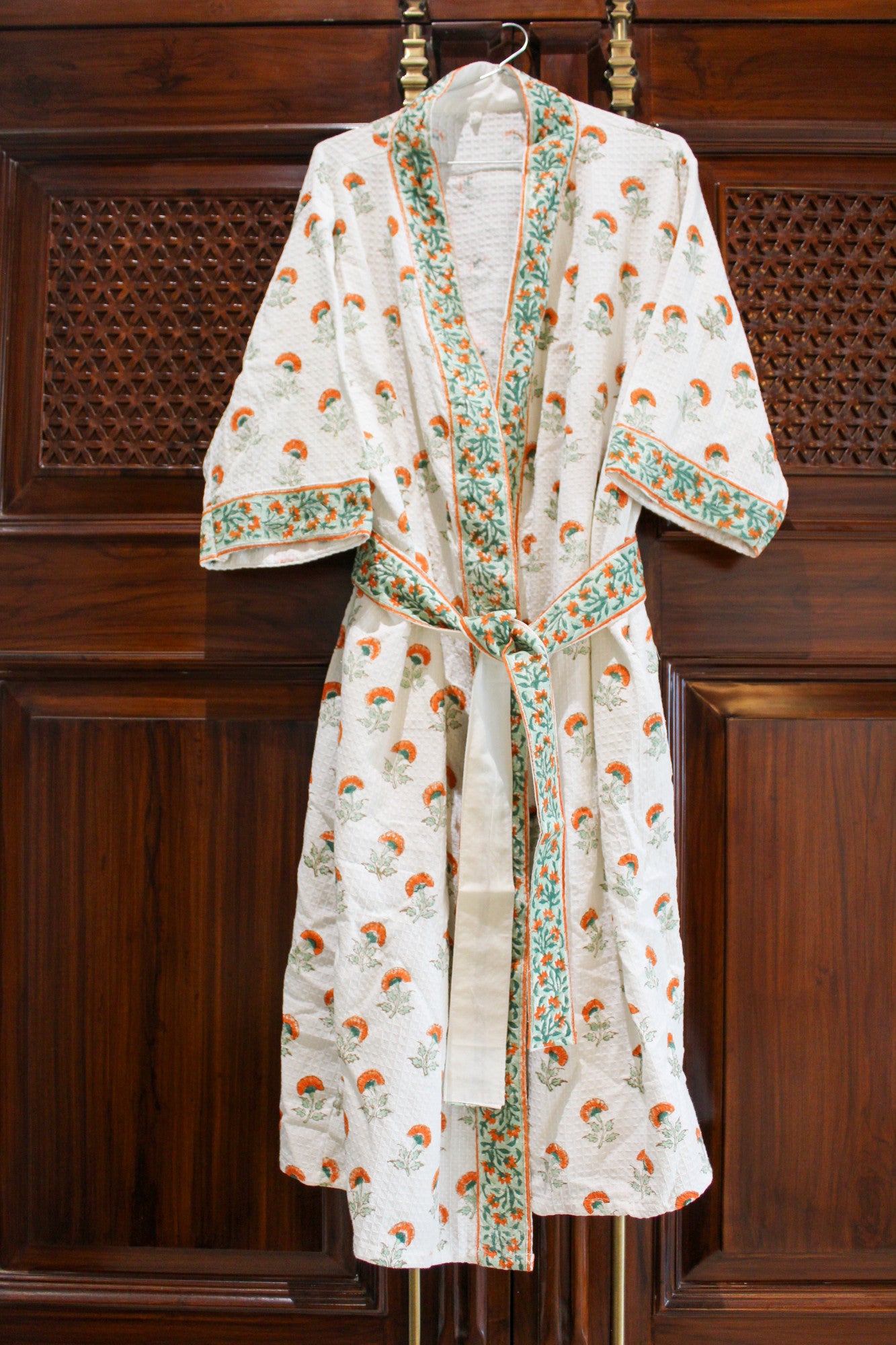 Sunset Bloom  Cotton Bathrobe