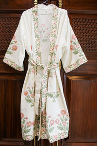 Blush Blossom Cotton Bathrobe