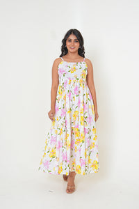 Sunlit Meadow  Floral Printed Maxi Dress