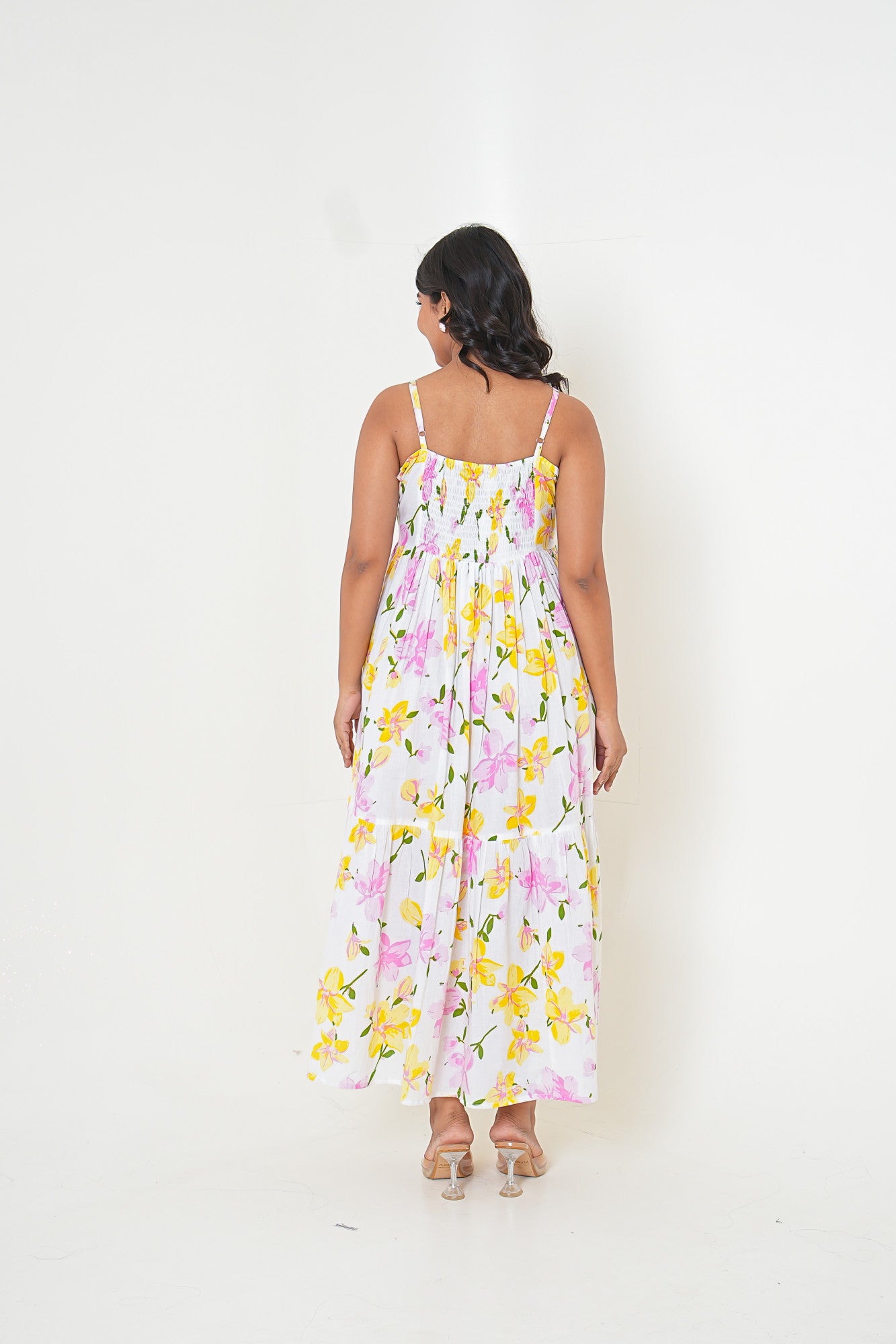 Sunlit Meadow  Floral Printed Maxi Dress
