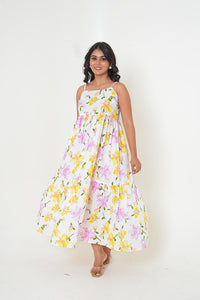 Sunlit Meadow  Floral Printed Maxi Dress