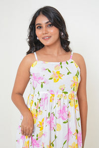 Sunlit Meadow  Floral Printed Maxi Dress